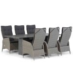 Garden Collections Lincoln/Graniet 220 cm dining tuinset 7-delig