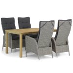 Garden Collections Lincoln/Weston 160 cm dining tuinset 5-delig