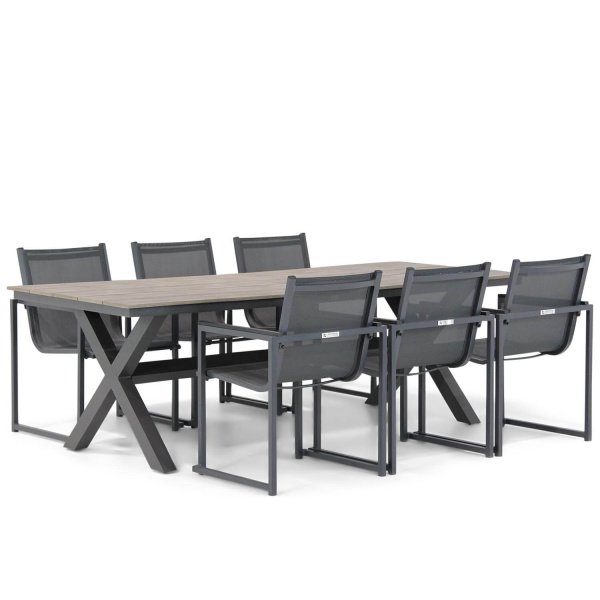 Lifestyle Delgada/Forest 240 cm dining tuinset 7-delig