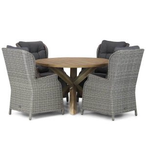 Garden Collections Windsor/Sand City 120 cm rond dining tuinset 5-delig