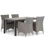 Garden Collections Dublin/Young 155cm dining tuinset 5-delig