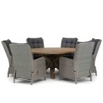 Garden Collections Kingston/Sand City 160 cm rond dining tuinset 7-delig