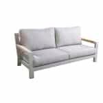 Bango sofa 3 seater aluminium salix/teak/flax beige AW - Yoi