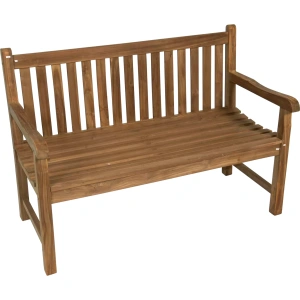 Bank teak rechte rug 130cm