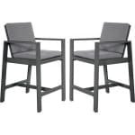 Barstoelen Malibu charcoal 2 stuks