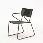 Dining Tuinstoel Swing Antraciet Stoel Buiten Stapelbaar 4SO