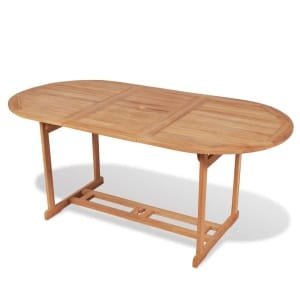 Eettafel voor buiten 180x90x75 cm teakhout