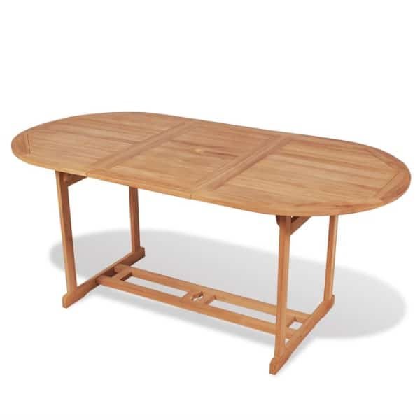 Eettafel voor buiten 180x90x75 cm teakhout