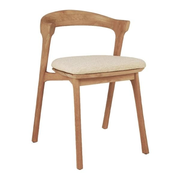Ethnicraft Bok Outdoor Stoel Met Zitkussen - Teak / Naturel