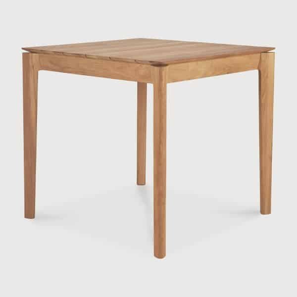 Ethnicraft Outdoor Bistrotafel Bok Teakhout, 80 x 80cm - Naturel - Vierkant