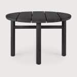 Ethnicraft Ronde Outdoor Salontafel Quatro Teakhout, 68cm - Zwart