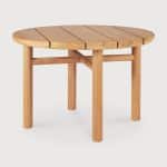 Ethnicraft Ronde OutdoorSalontafel Quatro Teakhout, 68cm - Naturel