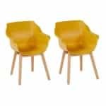 Hartman Sophie Studio Teak Tuinstoel - Set van 2 - Geel