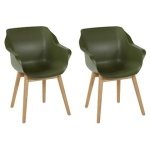 Hartman Sophie Teak Tuinstoel - Set Van 2 - Moss Green