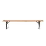 Inklapbare houten bank H 45,5 x 220 x 25 cm
