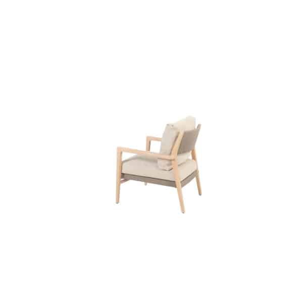 Julia low dining stoel brushed teak incl. 2 kussens 4SO - 4so
