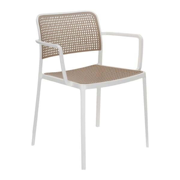 Kartell Audrey Armstoel - Wit/beige