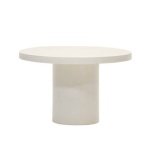 Kave Home - Aiguablava ronde tafel in wit cement, Ø 120 cm