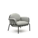 Kave Home - Joncols outdoor fauteuil in aluminium met grijs gelakte