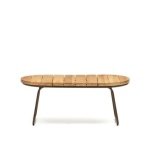 Kave Home - Salguer outdoor salontafel van massief acaciahout en bruin