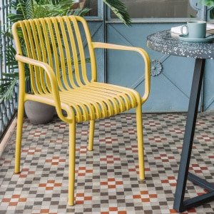 Kave Home Tuinstoel 'Isabellini', kleur Geel