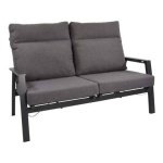Lesli Living Ohio loungebank | verstelbaar | aluminium | antraciet