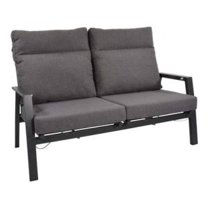 Lesli Living Ohio loungebank | verstelbaar | aluminium | antraciet