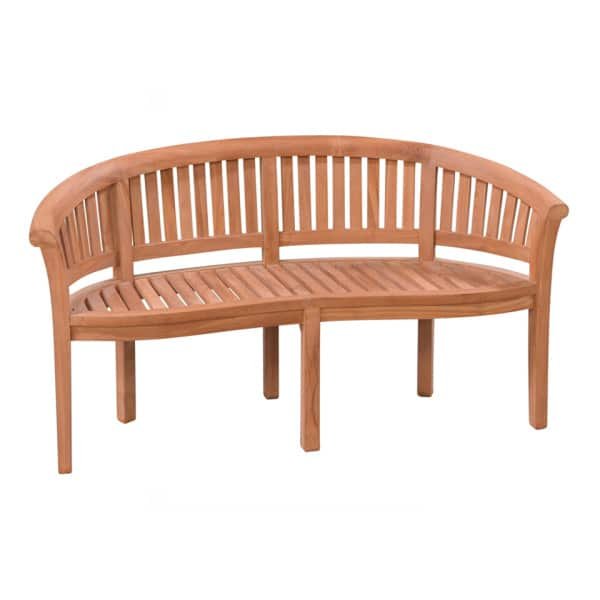 Livingfurn Tuinbank Banana Teakhout, 150cm - Bruin