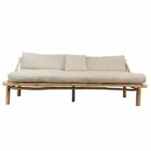 Lounge sofa teak 200 cm - Van der leeden