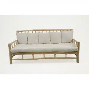 Loungebank Teak Hout Naturel 200 x 100 CM Bank Buiten Tuin van der Leeden