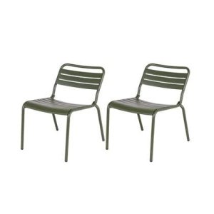 MaximaVida metalen loungestoel Max XXL olijfgroen - doos per 2 stuks