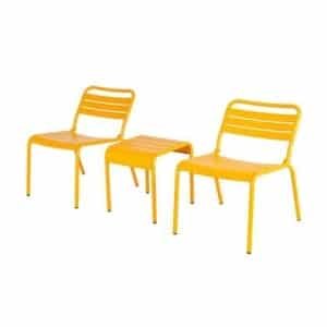 MaximaVida metalen loungestoel set Max XXL okergeel