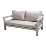 Midori sofa 2 seater aluminium salix/flax beige AW - Yoi