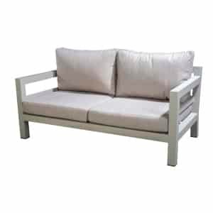 Midori sofa 2 seater aluminium salix/flax beige AW - Yoi