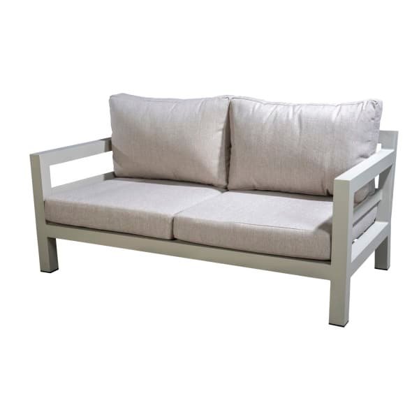 Midori sofa 2 seater aluminium salix/flax beige AW - Yoi