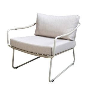 Moledo lounge chair aluminium salix/rope salix/flax beige AW - Yoi