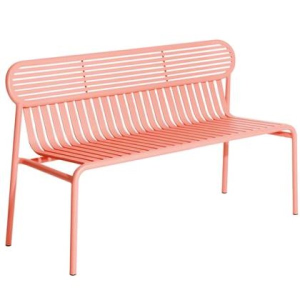 Petite Friture Week-end tuinbank met rugleuning Coral Petite Friture Week-end tuinbank met rugleuning Coral