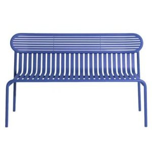 Petite Friture Week-end tuinbank met rugleuning blauw