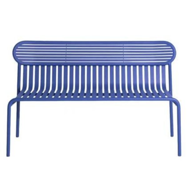 Petite Friture Week-end tuinbank met rugleuning blauw