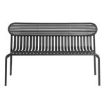 Petite Friture Week-end tuinbank met rugleuning zwart