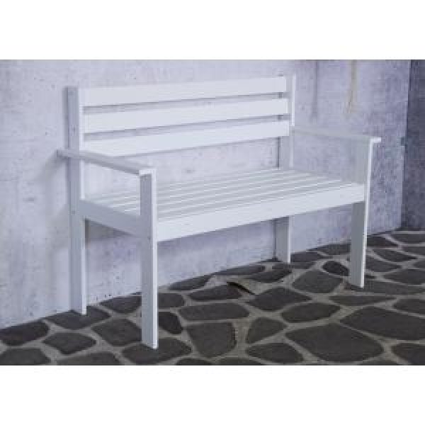 SenS-Line 2-zits Houten tuinbank Semmy 120 cm - wit SenS-Line 2-zits Houten tuinbank Semmy 120 cm - wit