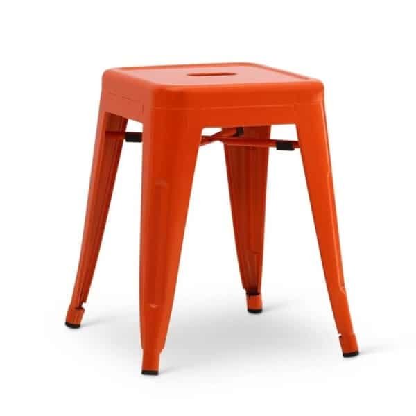 Stapelkruk Hamburg metalen kruk Oranje