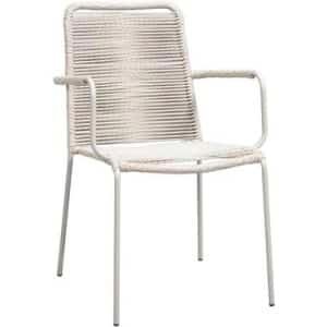 Stapelstoel Isola - metaal/rope zand - 85x53x64 cm - Leen Bakker