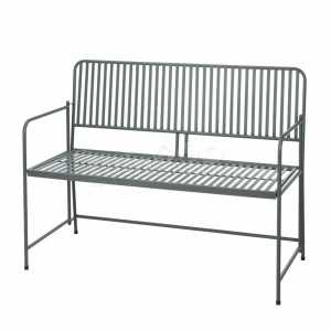 Tuinbank Bistro Metaal Grijs 118cm