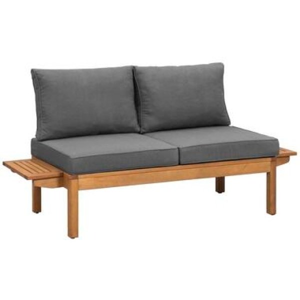 Tuinbank Orleàns Brest - naturel/grijs - 61x157x61 cm - Leen Bakker