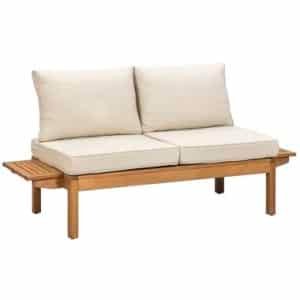 Tuinbank Orleàns Brest - naturel/zand - 61x157x61 cm - Leen Bakker
