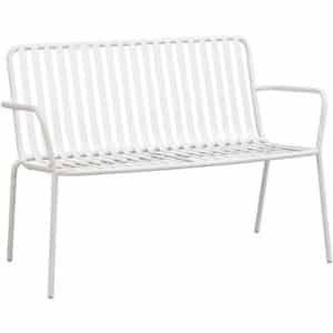 Tuinbank Vence - metaal zand - 81x114x62 cm - Leen Bakker