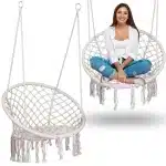 Tuinstoel Hangende Schommel Boho Beige