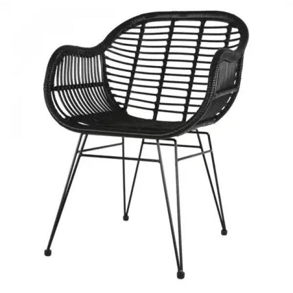 Tuinstoel Moda Zwart - Set 4 stuks