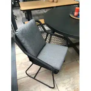 Tuinstoel Portofino touw - Zwart